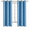 BGment Sky Blue Room Darkening Curtains 72 Inch for Bedroom - 2 Panels