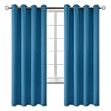 BGment Steel Blue Blackout Curtains for Bedroom 72 Inch Long - 2 Panels