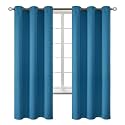 BGment Steel Blue Blackout Curtains for Bedroom 72 Inch Long - 2 Panels