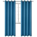 BGment Steel Blue Blackout Curtains for Living Room 84 Inch Long - 2 Panels
