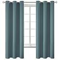 BGment Stone Blue Blackout Curtains for Bedroom 63 Inch Long - 2 Panels