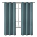 BGment Stone Blue Blackout Curtains for Bedroom 72 Inch Long - 2 Panels