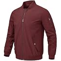 BGOWATU Men's Bomber Jacket Lightweight Windbreaker Jacket for Men Casual Fall Coat
