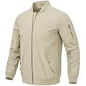 BGOWATU Men's Bomber Jacket Lightweight Windbreaker Jacket for Men Casual Fall Coat