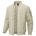 BGOWATU Men's Jacket Windproof Quilted Bomber Jackets Casual Fall Winter Warm Padded Coats Outwear