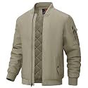 BGOWATU Men's Jacket Windproof Quilted Bomber Jackets Casual Fall Winter Warm Padded Coats Outwear