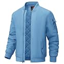 BGOWATU Men's Jacket Windproof Quilted Bomber Jackets Casual Fall Winter Warm Padded Coats Outwear
