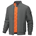 BGOWATU Men's Jacket Windproof Quilted Bomber Jackets Casual Fall Winter Warm Padded Coats Outwear