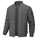 BGOWATU Men's Jacket Windproof Quilted Bomber Jackets Casual Fall Winter Warm Padded Coats Outwear