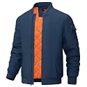 BGOWATU Men's Jacket Windproof Quilted Bomber Jackets Casual Fall Winter Warm Padded Coats Outwear