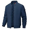 BGOWATU Men's Jacket Windproof Quilted Bomber Jackets Casual Fall Winter Warm Padded Coats Outwear
