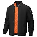 BGOWATU Men's Jacket Windproof Quilted Bomber Jackets Casual Fall Winter Warm Padded Coats Outwear