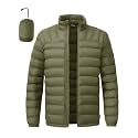 BGOWATU Men's Lightweight Packable Puffer Jacket Warm Winter Jacket for Men Down Alternative Puffy Coat