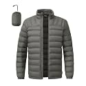 BGOWATU Men's Lightweight Packable Puffer Jacket Warm Winter Jacket for Men Down Alternative Puffy Coat