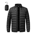BGOWATU Men's Lightweight Packable Puffer Jacket Warm Winter Jacket for Men Down Alternative Puffy Coat