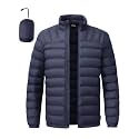 BGOWATU Men's Lightweight Packable Puffer Jacket Warm Winter Jacket for Men Down Alternative Puffy Coat