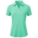 BGOWATU Women's Short Sleeve Golf Tennis Polo Shirts V Neck Collared Workout Tops UV Protection Dry Fit