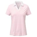 BGOWATU Women's Short Sleeve Golf Tennis Polo Shirts V Neck Collared Workout Tops UV Protection Dry Fit