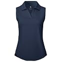 BGOWATU Women's Sleeveless Golf Polo Shirts Collared V Neck Tennis Tank Tops UPF 50+ Quick Dry Lightweight