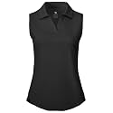 BGOWATU Women's Sleeveless Golf Polo Shirts Collared V Neck Tennis Tank Tops UPF 50+ Quick Dry Lightweight