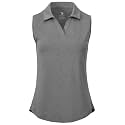 BGOWATU Women's Sleeveless Golf Polo Shirts Collared V Neck Tennis Tank Tops UPF 50+ Quick Dry Lightweight