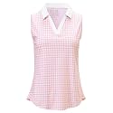 BGOWATU Women's Sleeveless Golf Polo Shirts Collared V Neck Tennis Tank Tops UPF 50+ Quick Dry Lightweight