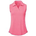 BGOWATU Women's Sleeveless Golf Polo Shirts Collared V Neck Tennis Tank Tops UPF 50+ Quick Dry Lightweight