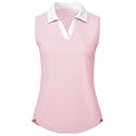 BGOWATU Women's Sleeveless Golf Polo Shirts Collared V Neck Tennis Tank Tops UPF 50+ Quick Dry Lightweight