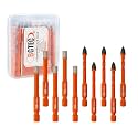 BGTEC Diamond Drill Bit Set, 10PCS 1/4" Tile Hole Saw &amp; Carbide Tip Bits