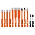 BGTEC Diamond Drill Bit Set 12PCS - 5MM*2+6MM*2+8MM+10MM+12MM Tile Bits &amp; 6MM*3 Masonry Drill Bit with PH2 Screwdriver Bit for Porcelain Tile Marble Granite Concrete Wood Masonry