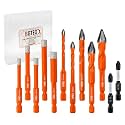 BGTEC Diamond Drill Bit Set & Eccentric Carbide Drill bit 12PCS 3/16"-1/2"