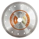 BGTEC Diamond Tile Blade,1pc 7" Super Thin Turbo Rim Concrete Porcelain Saw Blade with 7/8" Arbor for Cutting Porcelain Tile Ceramic Granite Marble Hard Material Cutting Disc