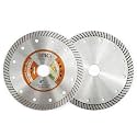 BGTEC Diamond Tile Blade,2pcs 6” Super Thin Turbo Rim Concrete Porcelain Saw Blade with 7/8" Arbor for Cutting Porcelain Tile Ceramic Granite Marble Hard Material Cutting Disc