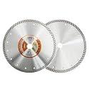 BGTEC Diamond Tile Blade,2pcs 9" Super Thin Turbo Rim Concrete Porcelain Saw Blade with 7/8" Arbor for Cutting Porcelain Tile Ceramic Granite Marble Hard Material Cutting Disc