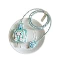 Cable Protector with 3D Cute Pattern for iPhone Charger only 18W &amp; 20W, Data Line Wire Saver Charging Cable Charger Protective Cable,Full Protection Cover (Blue-CAT)