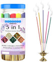 BHAGDEV Incense Sticks - Agarbatti Combo of 5 Fragrances Mogra, Rose, Chandan, Pineapple, Pandadi 400grm (250 sticks) (250 Units, Set of 1)