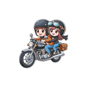 Bhai Please Bike Ride Couple Theme Wooden