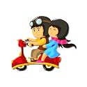 Bhai Please Couple Scooter Ride Wooden Fridge