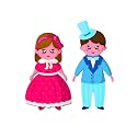 Bhai Please Doll Couple Theme Wooden Fridge