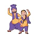 Bhai Please Punjabi Traditional Couple Theme Fridge