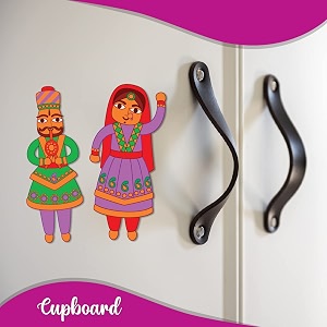 Bhai Please Rajasthani Traditional Couple Theme Fridge