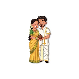 Bhai Please South Indian Couple Theme Wooden