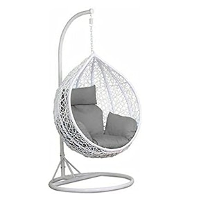 furniture rattan and wicker outdoor furniture single seater hanging swing chair with stand for 1 adults luxary hammock chair