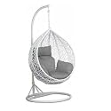 Furniture Rattan and Wicker Outdoor Furniture Single Seater Hanging Swing Chair with Stand for 1 Adults Luxary Hammock Chair