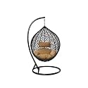 Airwing Swing Chair The Ultimate Single Seater Swing Chair With Stand,Cushion &amp; Hook For Indoor &amp; Outdoor Relaxation In Living Rooms,Balconies,Gardens,Pack Of 1 (Multicolour) - Rattan
