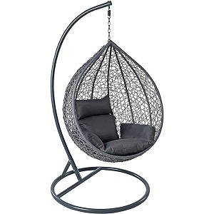 airwing swing chair the ultimate single seater swing chair with standcushion amp hook for indoor amp outdoor relaxation in living roomsbalconiesgardenspack of 1 multicolour - rattan