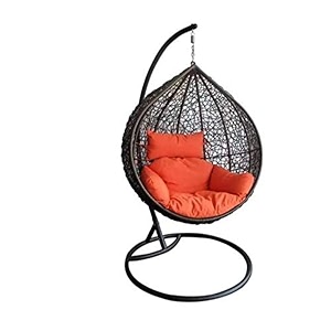 airwing swing chair the ultimate single seater swing chair with standcushion amp hook for indoor amp outdoor relaxation in living roomsbalconiesgardenspack of 1 multicolour - rattan