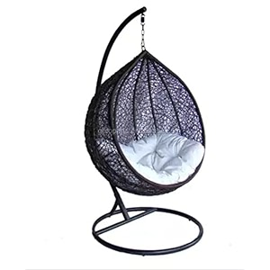 airwing swing chair the ultimate single seater swing chair with standcushion amp hook for indoor amp outdoor relaxation in living roomsbalconiesgardenspack of 1 multicolour - rattan