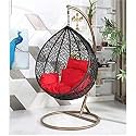 Airwing Swing Chair The Ultimate Single Seater Swing Chair With Stand,Cushion &amp; Hook For Indoor &amp; Outdoor Relaxation In Living Rooms,Balconies,Gardens,Pack Of 1 (Multicolour) - Rattan