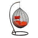 Airwing Swing Chair The Ultimate Single Seater Swing Chair With Stand,Cushion &amp; Hook For Indoor &amp; Outdoor Relaxation In Living Rooms,Balconies,Gardens,Pack Of 1 (Multicolour) - Rattan